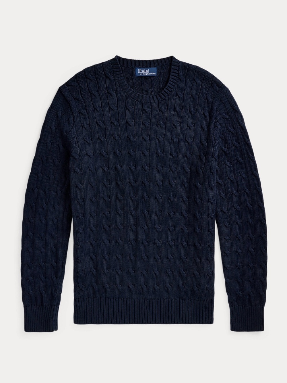 Ralph Lauren Navy Cable-Knit Crewneck Sweater